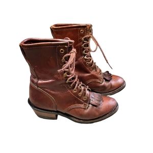 Durango 90's Packer/Roper lace up cowboy-ranch work boots sz 8M